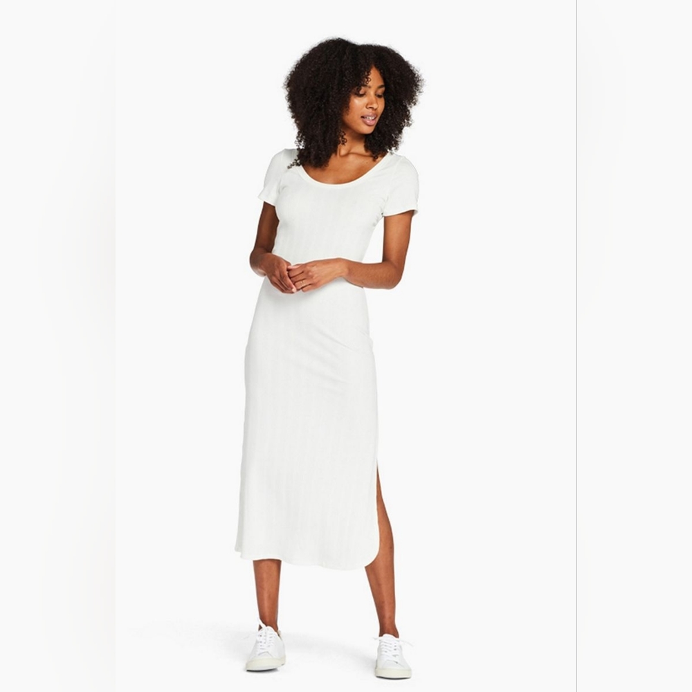 Vitamin A ribbed cotton dress white SIZE MEDIUM